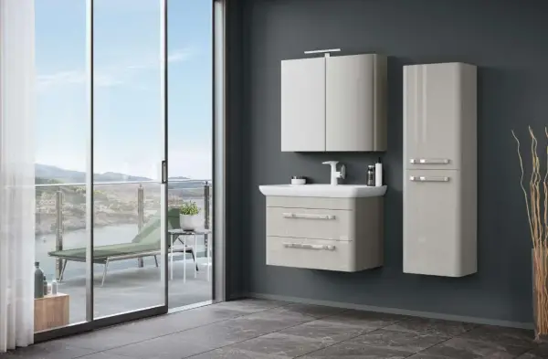 Orka Rose Banyo Dolabı Takımı 80 cm Kaşmir - 1