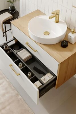 Orka Salerno Banyo Dolabı Takımı 75 cm Beyaz - 3