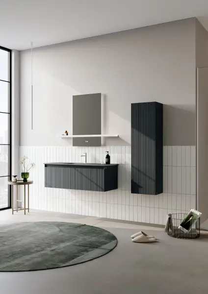 Orka Salina Banyo Dolabı Takımı 120 cm Antrasit - 1