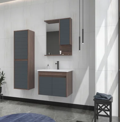 Orka Serra Banyo Dolabı Takımı 65cm Antrasit - 1