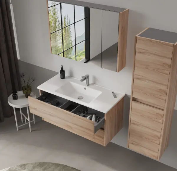 Orka Side Çekmeceli Banyo Dolabı Takımı 100 cm Legnano - 2