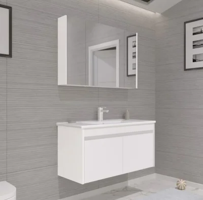 Orka Side Kapaklı Banyo Dolabı Takımı 100 cm Beyaz - 1