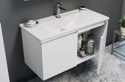 Orka Terme Banyo Dolabı Takımı 100 cm Beyaz - 2