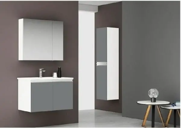 Orka Terme Banyo Dolabı Takımı 80 cm Gri - 1
