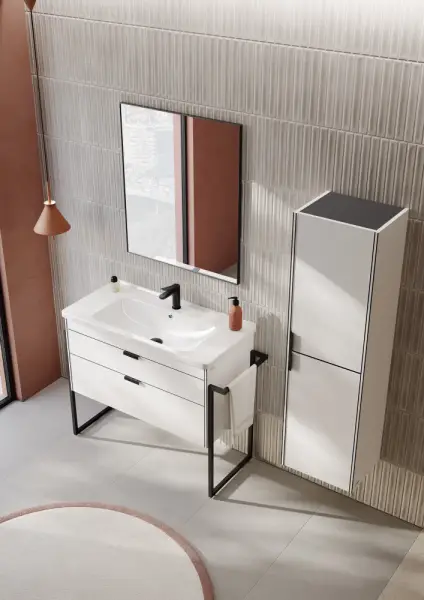 Orka Trio Banyo Dolabı Takımı 100 cm Beyaz - 2