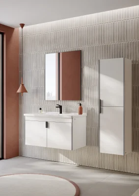 Orka Trio Banyo Dolabı Takımı 80 cm Beyaz - 2