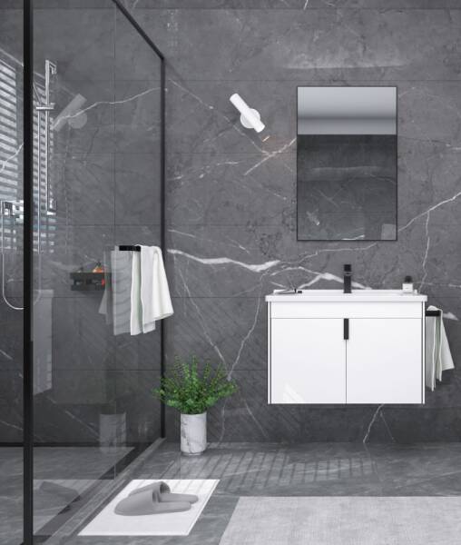 Orka Trio Banyo Dolabı Takımı 80 cm Beyaz - 1