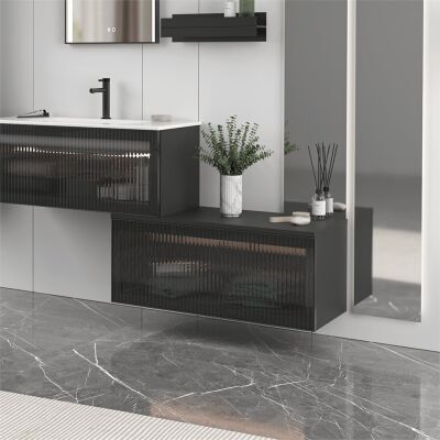 Orka Urban Banyo Dolabı Takımı 80 cm Siyah - 2