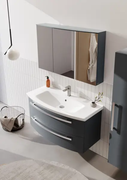 Orka Urla Banyo Dolabı Takımı 90 cm Antrasit - 1