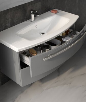 Orka Urla Banyo Dolabı Takımı 90 cm Gri - 2