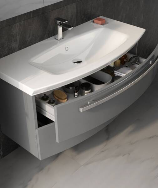 Orka Urla Banyo Dolabı Takımı 90 cm Gri - 2