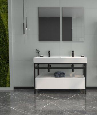 Orka Vegas Banyo Dolabı Takımı 120 cm Beyaz - ORKA BANYO