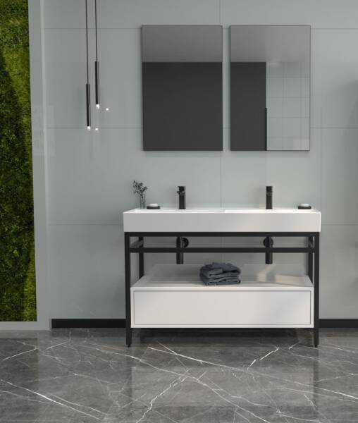 Orka Vegas Banyo Dolabı Takımı 120 cm Beyaz - 1