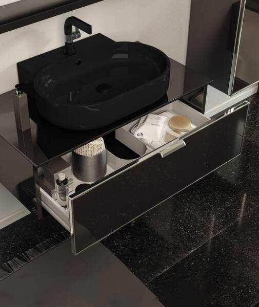 Orka Yalıköy Banyo Dolabı Takımı 90 cm Siyah - Siyah - 2