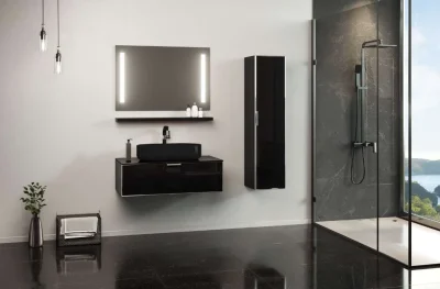 Orka Yalıköy Banyo Dolabı Takımı 90 cm Siyah - Siyah - 1