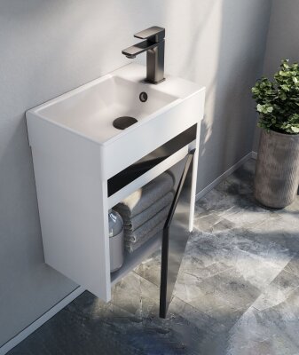 Orka Yedisu Banyo Dolabı Takımı 45 cm Siyah - 3