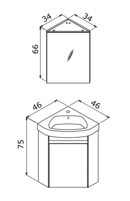 Orka Zag Banyo Dolabı Takımı 45 cm Beyaz - 4