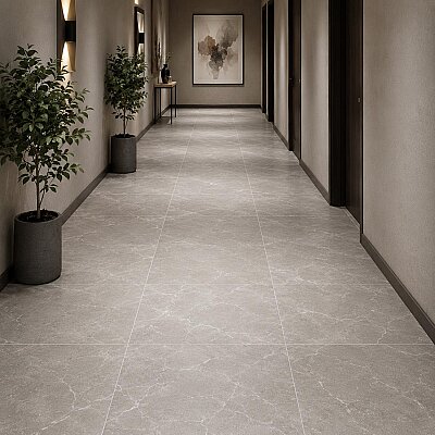 Seramiksan Aspendos Gri Mat Seramik 420602 - 60x60 - SERAMİKSAN