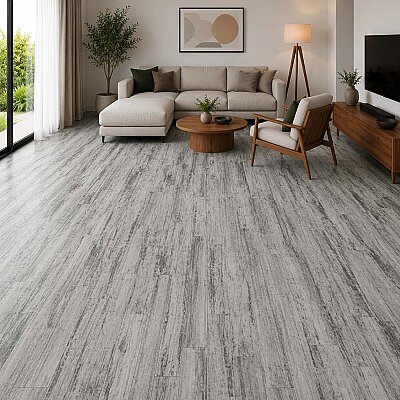 Seramiksan Burn Wood Gri Mat Seramik 310992- 15x90 - SERAMİKSAN