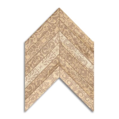 Seramiksan Classic Wood Mat Balıksırtı Floral Motif Yer Duvar Seramiği 943311 40x60 - SERAMİKSAN