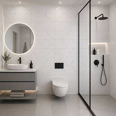 Seramiksan Eros Beyaz Parlak Seramik 653601 - 30x60 - SERAMİKSAN