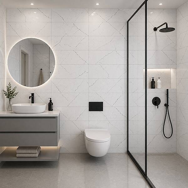 Seramiksan Eros Beyaz Parlak Seramik 653601 - 30x60 - 1