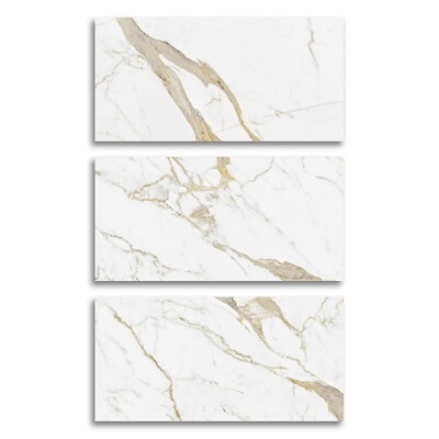 Seramiksan Gold Calacatta Beyaz Parlak Seramik 606211- 60x120 - SERAMİKSAN