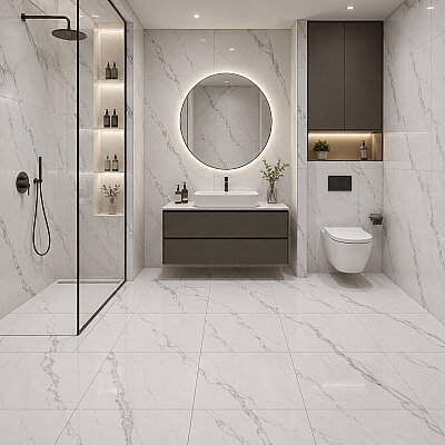 Seramiksan Helena Beyaz Mat Seramik 596601 - 60x60 - SERAMİKSAN