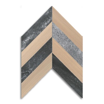 Seramiksan Loft Antrasit Ladin Ceviz Motif Mat Yer Duvar Seramiği 947320 40X60 - SERAMİKSAN