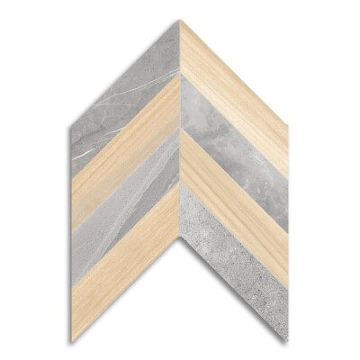Seramiksan Loft Gri Ladin Almond Motif Mat Yer Duvar Seramiği 947311 40X60 - SERAMİKSAN
