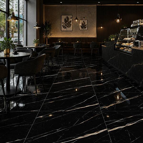 Seramiksan Orion Floor Siyah Parlak Seramik 213712 - 60x60 - 1