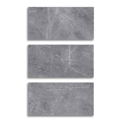 Seramiksan Palermo Koyu Gri Parlak Seramik 68612210 - 60x120 - SERAMİKSAN