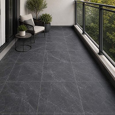 Seramiksan Senfoni Koyu Gri Mat Seramik 446601 - 60x60 - SERAMİKSAN