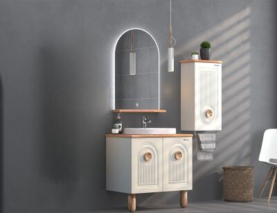 Shower Arte Banyo Dolabı 80cm Aytaşı - SHOWER