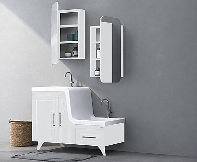 Shower Ceylin Banyo Dolabı 105cm Beyaz - SHOWER