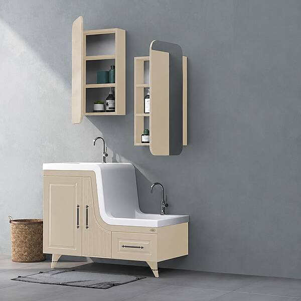 Shower Ceylin Banyo Dolabı 105cm Sahra - 1