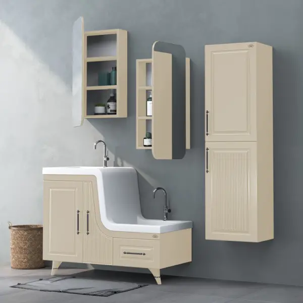 Shower Ceylin Banyo Dolabı 105cm Sahra - 1