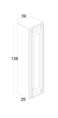 Shower Cristal Boy Dolabı 39cm Antrasit Gri - 2