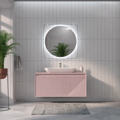 Shower Este Banyo Dolabı 100cm Pudra - SHOWER