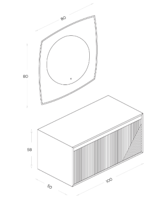 Shower Este Banyo Dolabı 100cm Yeşil - 2