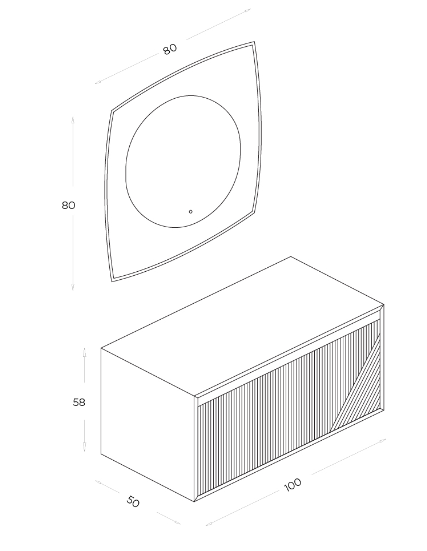 Shower Este Banyo Dolabı 100cm Yeşil - 2