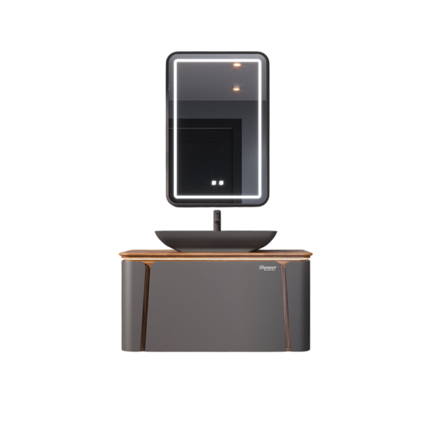 Shower Grande Banyo Dolabı 85cm Antrasit Gri - 1