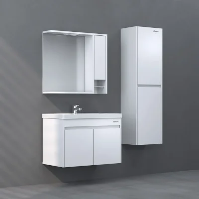 Shower Hazar Banyo Dolabı 80cm Beyaz - 1