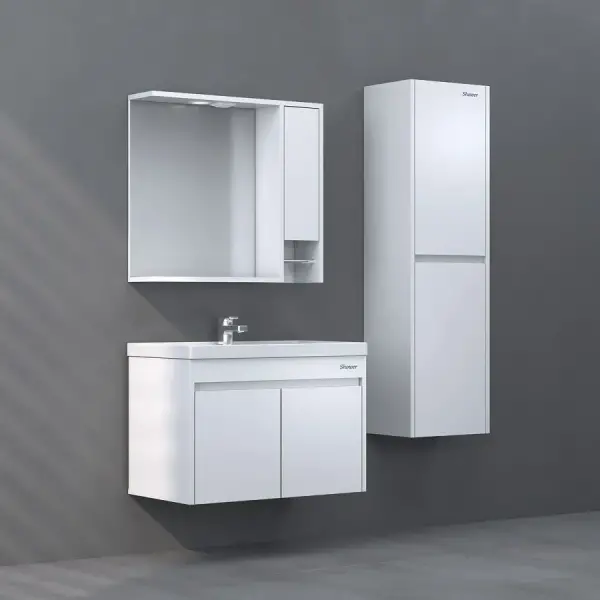 Shower Hazar Banyo Dolabı 80cm Beyaz - 1