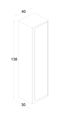 Shower Hitit Boy Dolabı 40cm Melisa - 2