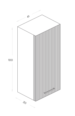 Shower Sıla Boy Dolabı 41cm Sardunya - 2