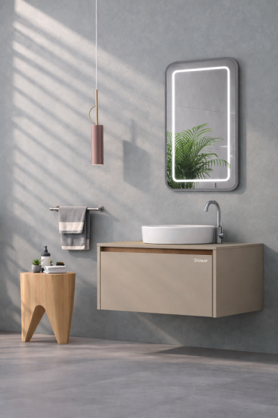 Shower Line Banyo Dolabı 80cm Sahra - 1