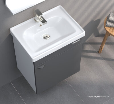 Shower Loft Banyo Dolabı 50cm Antrasit - 2