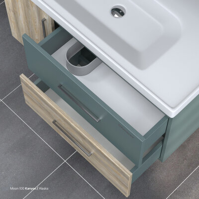 Shower Moon Banyo Dolabı 100cm Kanyon-Alaska - 3