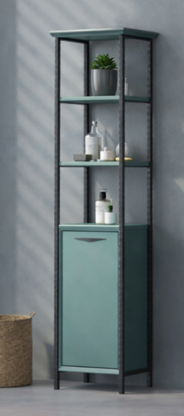 Shower Ordin Boy Dolabı 38cm Petrol Mavi - 1